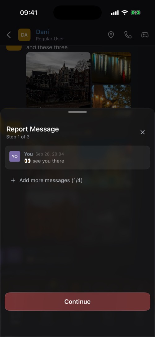 Arkusz Report Message z wiadomością do zgłoszenia
