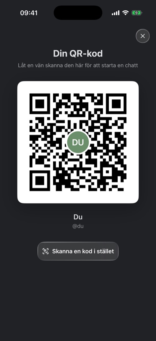 Bladet Din QR-kod med en personlig QR-kod