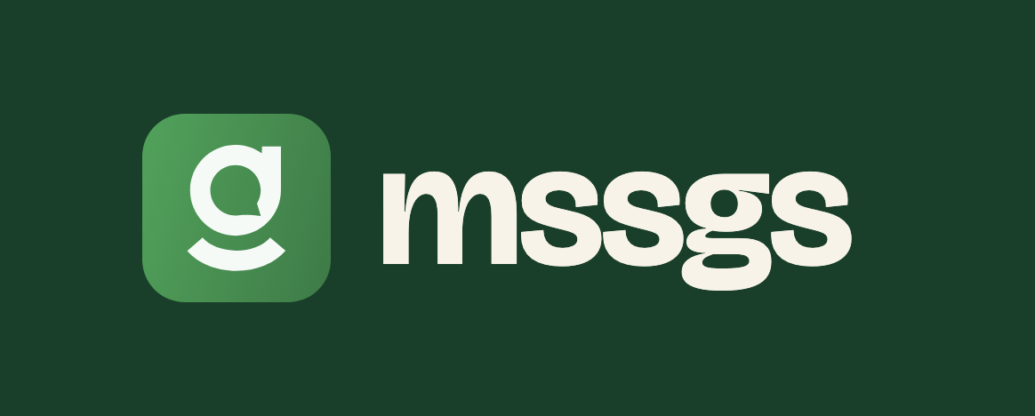 mssgs: Ordmærke, mørk baggrund